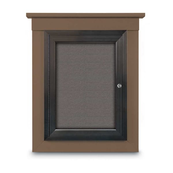 Sliding Glass Enclosed Letterboard, 72"x4, UV9008ACS-BRONZE-HUNGRN